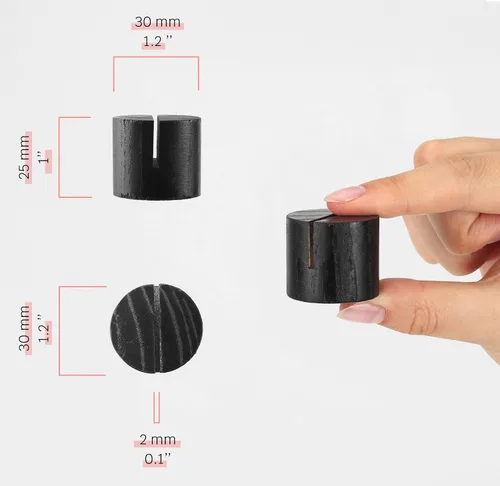 Miniatura 2 de Paquete de 20 mini soportes de madera para números de mesa, tarjeteros de lugar, tarjeteros de mesa de comedor, tarjeteros de identificación