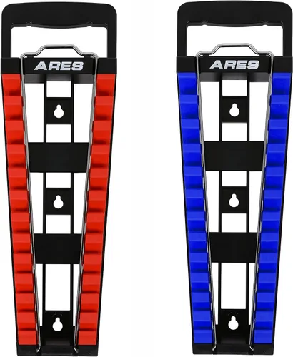 Miniatura 7 de ARES 62043 - Juego de estante para llaves de 2 piezas con barra de bloqueo - El estante SAE tiene tamaños de 1/4 pulgada a 1 pulgada - El métrico