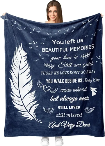 Manta de regalo de duelo, regalo conmemorativo por la pérdida de un ser querido, regalo de condolencia, regalos en memoria de un ser querido,
