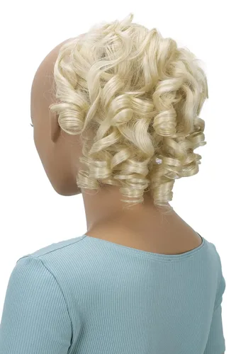 Miniatura 12 de CAISHA - Postizo Jumbo de Cabello Elástico para Recogidos Voluminosos y Rizos Desaliñados, Color Rubio Claro, G5L rubio claro #22T613 G5L