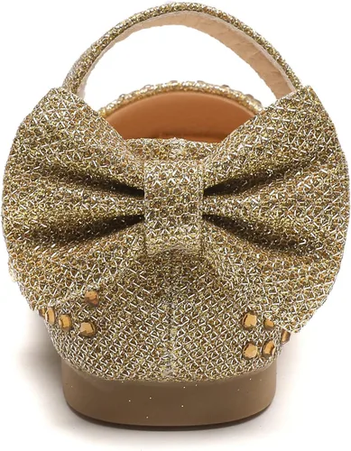 Miniatura 4 de kkdom Zapatos de vestir para niña Mary Jane Ballet Flats Bow Flower Girl Boda Fiesta Bailarina Zapatos planos para niñoniño pequeño niño grande