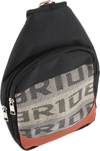 Miniatura 6 de BRIDE - Mochila cruzada de pecho RECARO con hombro verde, Negro