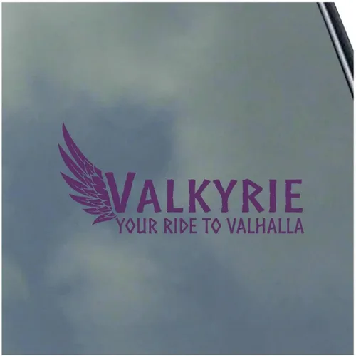 Miniatura 9 de Valkyrie Your Ride to Valhalla - Calcomanía de vinilo Asatru Norse God Odin Rune por KLO Graphics Blanco