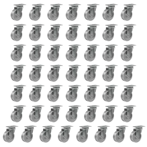Miniatura 60 de Ruedas industriales resistentes de 3 x 1.25 pulgadas, capacidad de 350 libras, ruedas de hierro fundido y marco de acero para carros, carritos