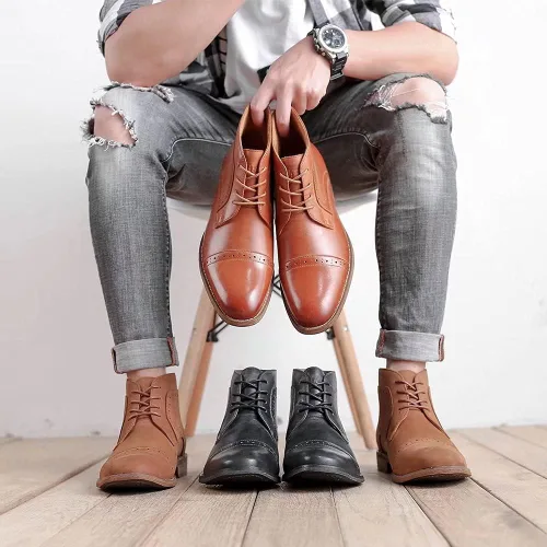 Miniatura 7 de Chukka - Botas a la moda, cómodas y de estilo oxford casual, al tobillo, botas con cordones