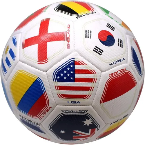 Balón de fútbol al aire libre con bandera mundial 2026 para entrenamiento de bandera mundial, tamaño 5 (grado S)