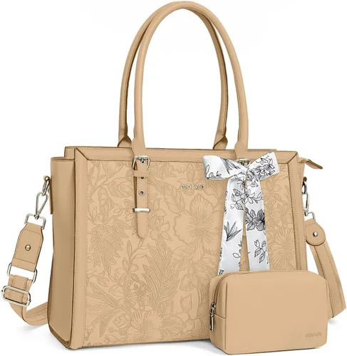 Miniatura 15 de MOSISO Bolsa para Portátil para Mujeres, 15.6-16 pulgadas Bolsa Tote de Piel Sintética Compatible con MacBook, HP, Dell, Asus Notebook, Bolsas