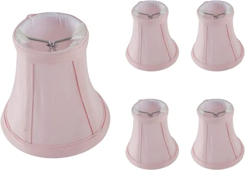 EFINEHOME Mini lámpara con clip para bombillas de candelabro, pantalla de tela de barril solo para bombillas de vela, lámpara de pared, accesorios