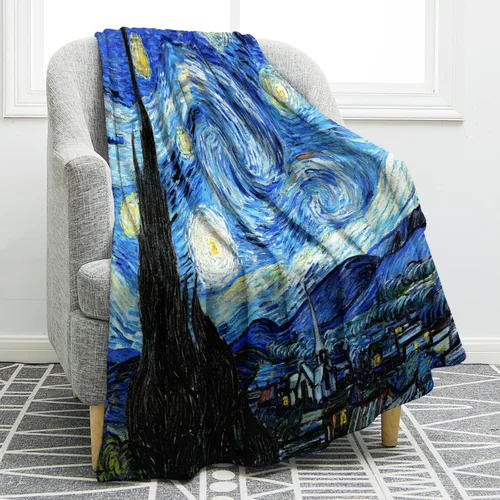 Miniatura 10 de Jekeno Regalos abstractos personalizados para mujeres y hombres, impresión de manta abstracta, manta personalizada con nombre, mantas de franela