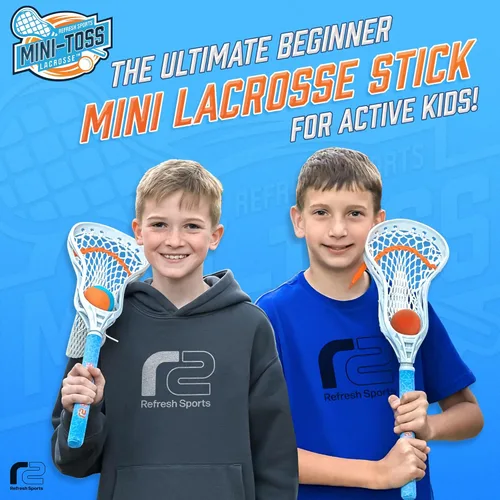 Miniatura 2 de Mini Toss Lacrosse Set – The Ultimate Game for the Pool or Beach & Backyard - Comes with Water Skipping Ball, Rubber Ball & 2 Sticks with Premium