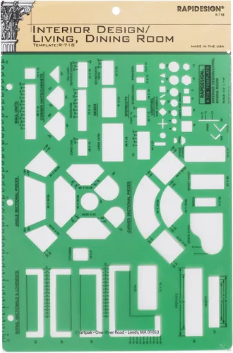 Miniatura 7 de Plantilla de detalle de cocina Rapidesign con escala de 1/2 pulgada, 1 unidad (R719)