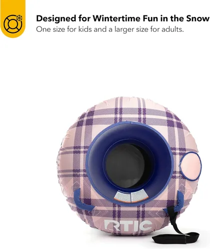 Miniatura 2 de RTIC Tubo de nieve resistente para trineo resistente para niños y adultos, trineos inflables de invierno, parte inferior de lona resistente a