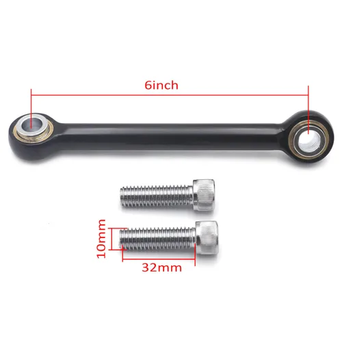 Miniatura 2 de Compatible con 2009 y posteriores Touring Trike FLHR FLHT Negro Enlace estabilizador de montaje del motor delantero [P/N: MT458-001-BK]