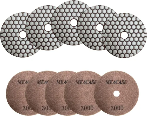 Miniatura 7 de 10 almohadillas de pulido de diamante seco de grano de 4 pulgadas 50 para pulido en seco, azulejos de porcelana, granito y piedra de mármol