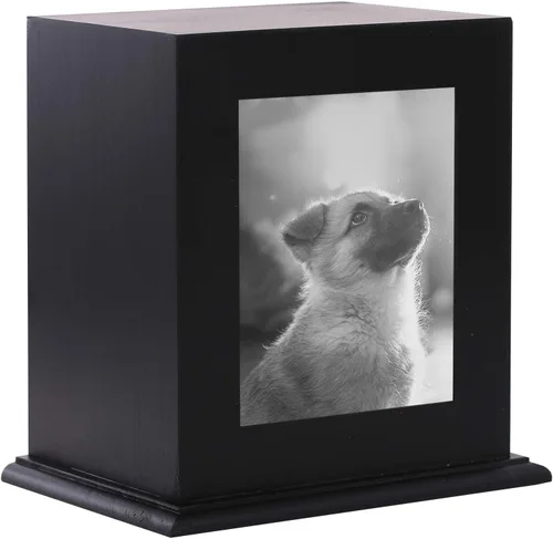 Urna conmemorativa de madera para cenizas, marco de fotos, caja de recuerdo para gatos y perros, suministros de ataúdes funerarios, urnas de