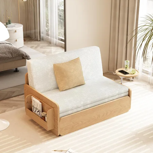 Miniatura 9 de Lartis Sofá cama tapizado, sofá cama multifuncional, funda de tela extraíble
