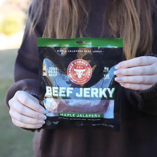 Miniatura 5 de Renner Corner Jerky's Maple Jalapeño Beef Jerky (2.5 onzas) - 100% natural, carne de res premium hecha a mano, fabricada en Dakota del Sur, sin