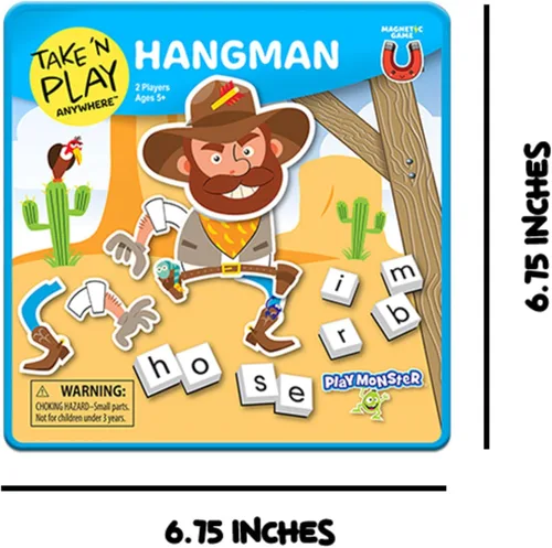 Miniatura 2 de PlayMonster Take N Play Anywhere - Hangman - Fácil de usar, difícil de perder - Juego de viaje divertido sobre la marcha - Para mayores de 5 años