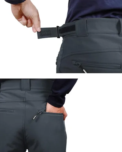Miniatura 4 de Outdoor Ventures Lite - Pantalones deportivos impermeables y resistentes al viento para hombre, con forro polar, para senderismo, esquí, nieve