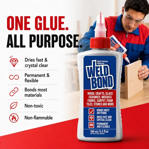 Miniatura 2 de Adhesivo universal Weldbond 8, 50160, 5.4 onzas líquidas , 8-50160, 4.0watts