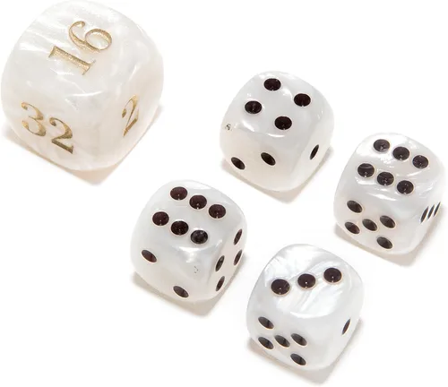 Miniatura 24 de Bello juegos Deluxe dados de imitación de mármol sets-black/, Azul, 5/8
