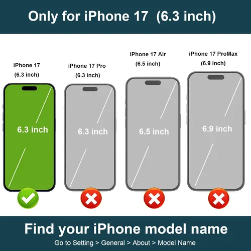 Miniatura 2 de Folosu Funda compatible con iPhone 17 con soporte para tarjetas, rotación de 360°, soporte de anillo de dedo con función atril, bloqueo RFID