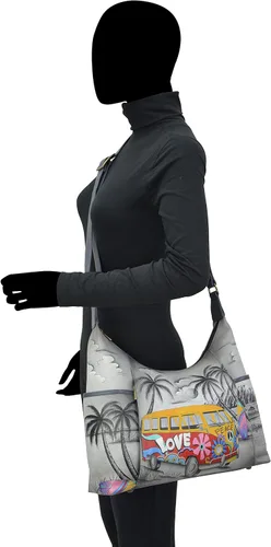 Miniatura 6 de Anna by Anuschka - Hobo de piel auténtica para mujer