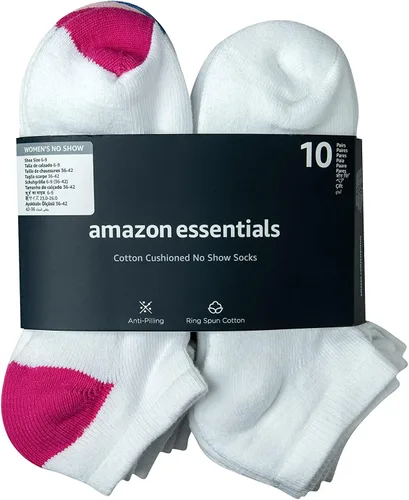 Miniatura 4 de Tienda Essentials Calcetines de algodón ligeramente acolchados para mujer paquete de 10