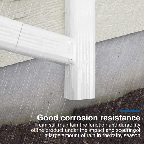Miniatura 5 de VYH Canal Downspout Y Conector 2x3 Estándar Izquierdo Alto Brillo Blanco