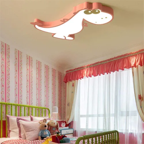 Miniatura 2 de RUNNUP Lámpara de techo LED de dinosaurio creativa, lámpara de techo empotrada para dormitorio de niños, decoración moderna, lámpara colgante