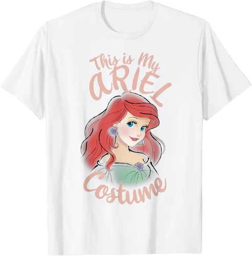 Disney Camiseta de Halloween de Ariel This Is My Costume de La Sirenita, Blanco