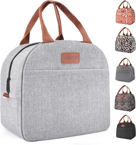Miniatura 9 de EASYFUN Bolsa de almuerzo para mujeres y hombres, lonchera aislada a prueba de fugas con gran capacidad, bolsa de mano más fresca para el trabajo