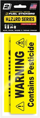 Pegatina de pesticida – Señalización de advertencia de insecticida para bomba y rociadores de jardín: resistente a la intemperie y a la