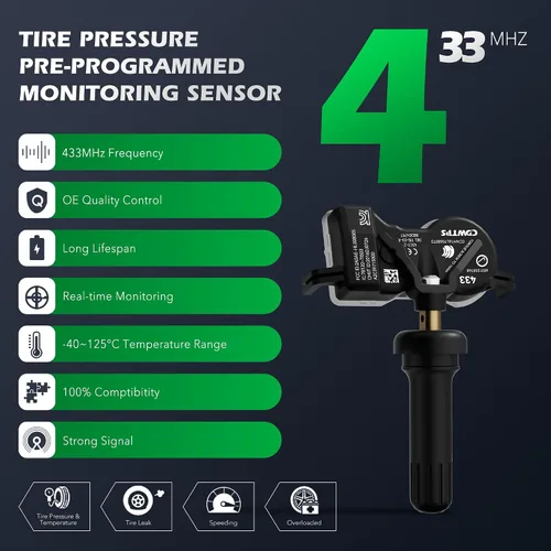 Miniatura 3 de CDWTPS Sistema de monitoreo de presión de neumáticos TPMS Sensor 68252493AB 433HMz Fit Dodge Jeep (1 paquete)