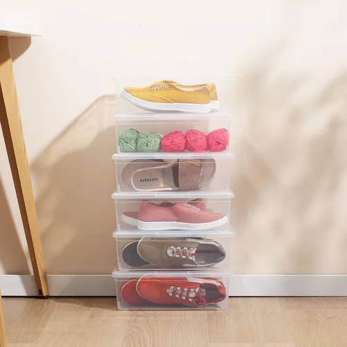 Miniatura 3 de novelinks Paquete de 12 contenedores de almacenamiento de plástico de 6 cuartos con tapas, contenedores de almacenamiento apilables con tapas