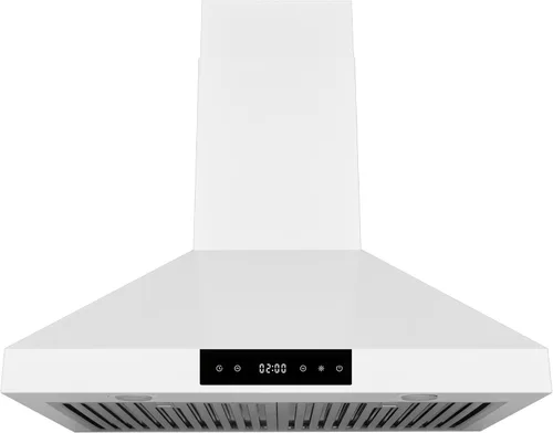 Miniatura 15 de Hauslane Campana extractora de montaje en pared de 30 pulgadas, chimenea de pared negra mate, convertible sin conductos de 6 pulgadas, succión
