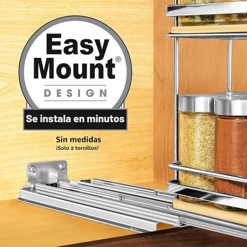 Miniatura 3 de LYNK PROFESSIONAL® Élite™ - Organizador de especieros extraíble para el interior de armarios de cocina - 4-3/8 pulgadas de ancho - Cajón deslizante