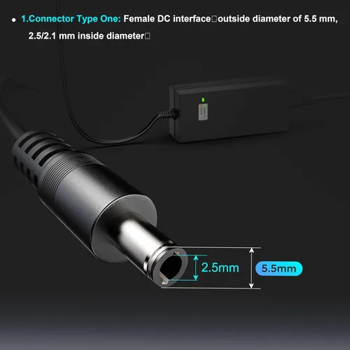 Miniatura 2 de EVAPLUS Cargador de 42 V 2 A, certificado UL, adaptador de corriente con puerto CC hembra de 0.217 in-0.098 in/0.083 in, compatible con batería
