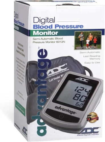 Miniatura 5 de ADC Advantage 6112 Automatic Digital Blood Pressure Monitor with Adult Extended-Range Upper-Arm Cuff, Navy