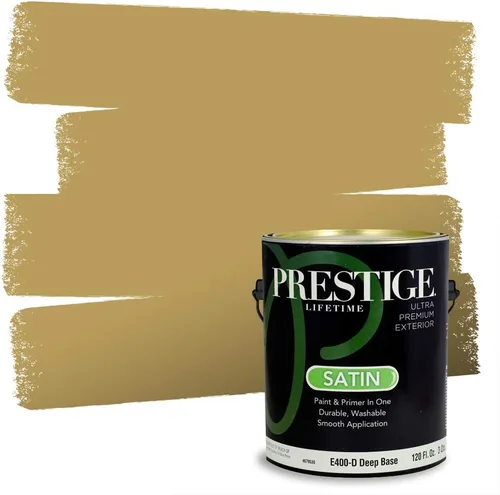 Miniatura 231 de PRESTIGE Paints Exterior Paint and Primer In One, 1-Gallon, Satin, Comparable Match of Benjamin Moore* Royal Linen* 931BM-PCM