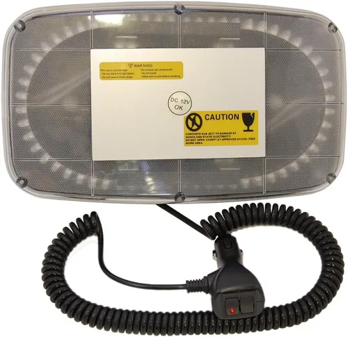 Miniatura 3 de HQRP Luz estroboscópica ámbar con 240 LED de advertencia de peligro de emergencia LED con base magnética para automóvil, remolque, caravana, barco
