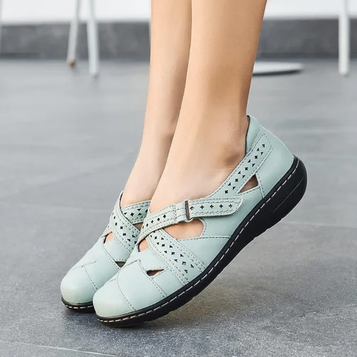 Miniatura 9 de TERRIKAT Mocasines casuales para mujer, bonitos y cómodos, para caminar, de cuero, para conducir, con puntera cerrada, zapatos náuticos