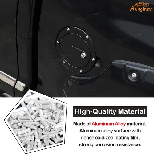 Miniatura 3 de Aunginsy Tapa de Repuesto para Tanque de Combustible de Automóvil con Cerradura Antirrobo Compatible con Toyota Tundra 2007-2021 Cubierta de Puerta