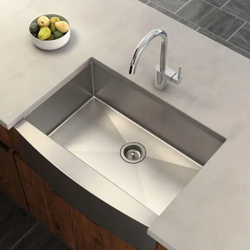 Miniatura 5 de Moen G18121 Prep - Fregadero de cocina de acero de calibre 18 para montar debajo del delantal, cuenco individual, 30 x 21 pulgadas, acero inoxidable