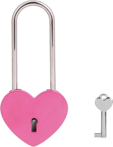 Miniatura 11 de Love Lock - Candado de corazón con llave para enamorados, boda, día de San Valentín, aniversario, viajes (con llave)