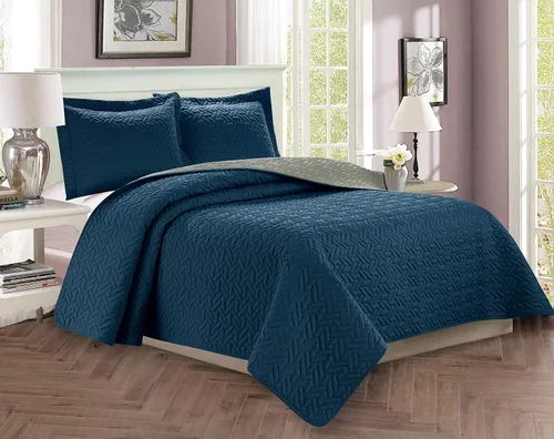 Miniatura 9 de Elegant Comfort Juego de colcha de lujo de 3 piezas, diseño majestuoso, acolchado con fundas de almohada, peso pesado para todas las estaciones