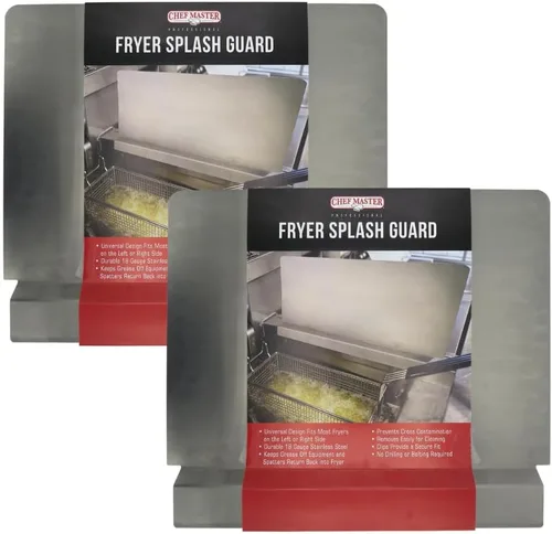 Miniatura 4 de Chef Master Protector contra salpicaduras para freidora – 20.5 x 15 pulgadas – Detiene salpicaduras de aceite, ajuste universal, pantalla de acero