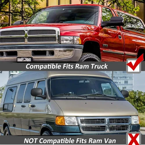 Miniatura 4 de Para 1994 1995 1996 1997 1998 1999 2000 2001 Dodge Ram 1500, 94-02 Ram 2500 3500 (Modelos No Deportivos) Conjunto de Faro Compatible con Faros