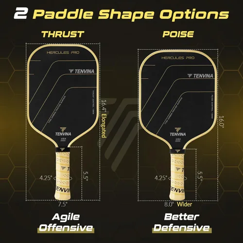 Miniatura 5 de TENVINA Pickleball Paddles, Thermoformed T700SC Carbon Fiber Pickleball Paddle, Pickle Ball Paddle USAPA Approved with Dominant Power and Larger