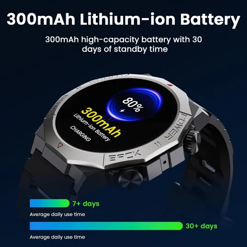Miniatura 7 de Relojes inteligentes militares para hombres (respuesta/hacer llamadas), reloj de fitness de 1.39 pulgadas con monitor de sueño con podómetro